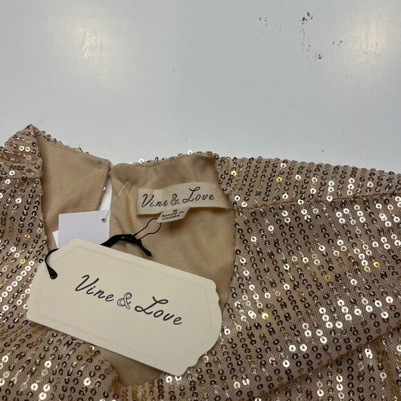 NWT Vine & Love Gold Sequin Party Dress - Picture 5 of 5